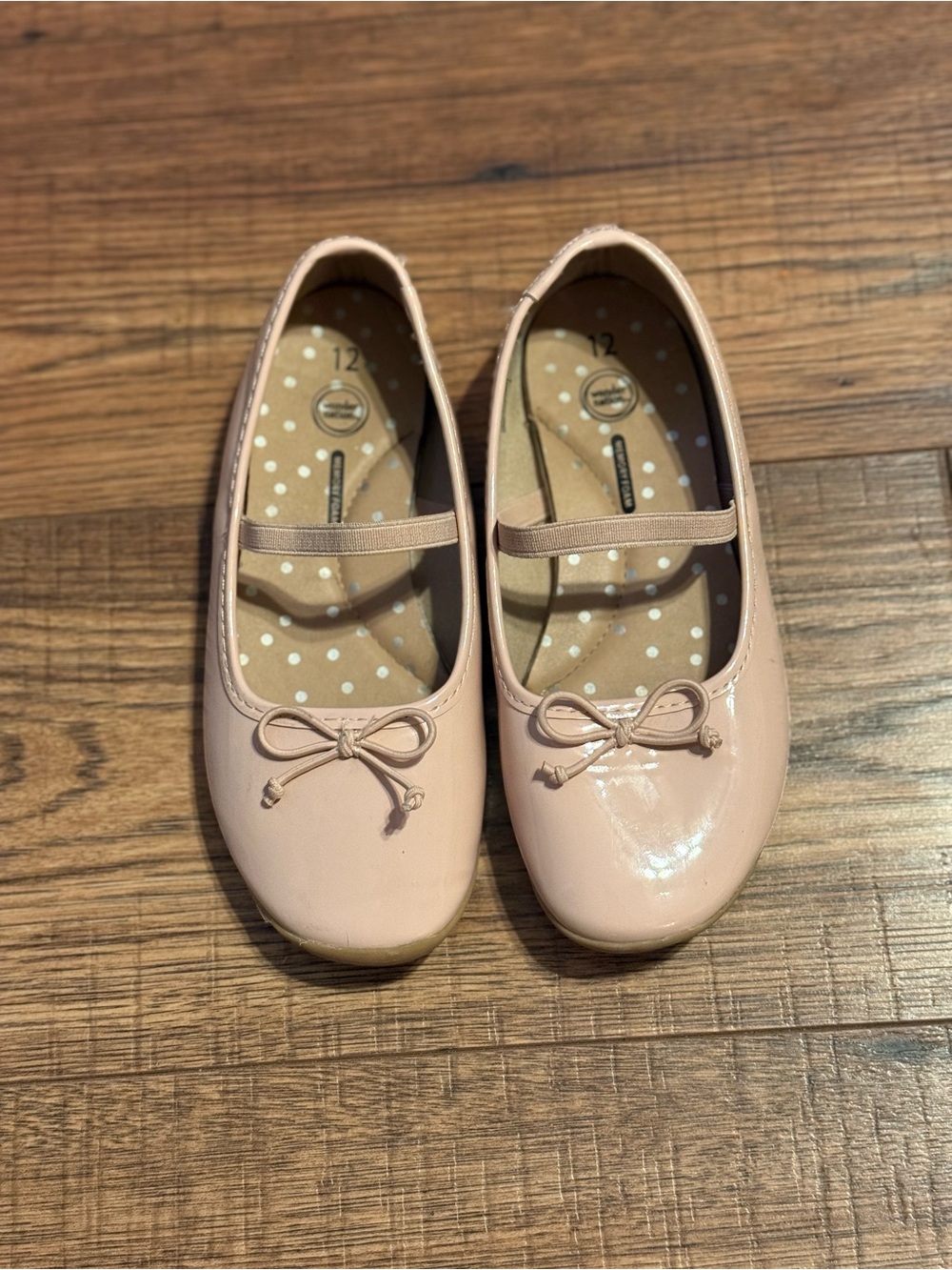 wonder nation Pink Patent Mary Jane Flats with Bow